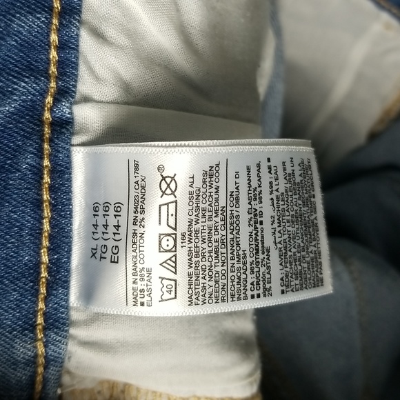 Old Navy Girls Skinny Jeans Light Wash XL (14-16) - Picture 8 of 14